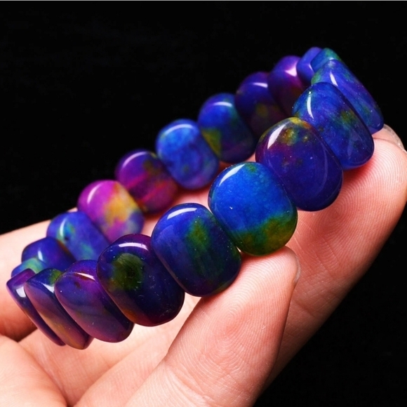 Hand Crafted Jewelry - 14x5.4x10.5mm Natural Colorful Sugilite South Africa Gemstone Beaded Bracelet